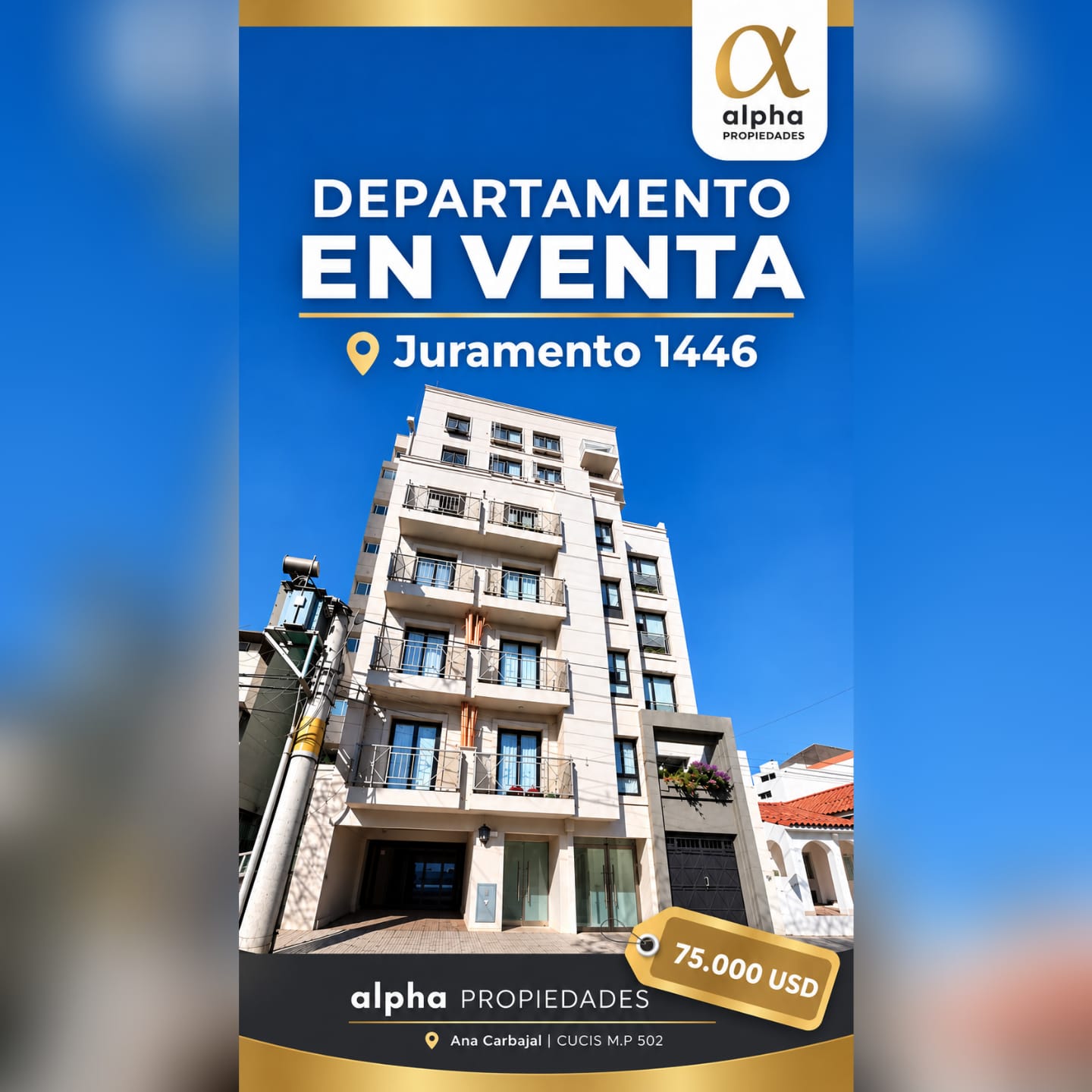 DEPARTAMENTO EN VENTA JURAMENTO 1446